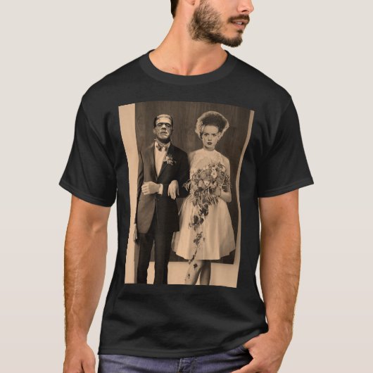 Dapper Frankenstein Wedding Day - Monster Hallowee T-Shirt (Vorderseite)