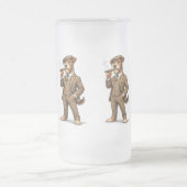 Dapper Gentleman Dog Glass Mattglas Bierglas (Mittel)