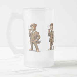 Dapper Gentleman Dog Glass Mattglas Bierglas