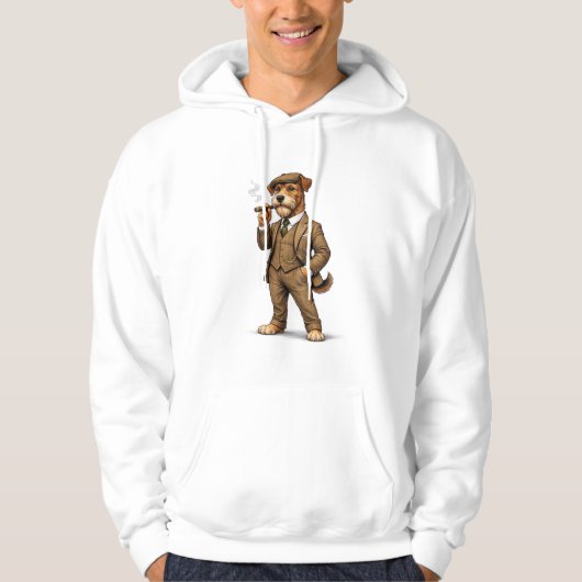 Dapper Gentleman Dog Hoodie (Vorderseite)