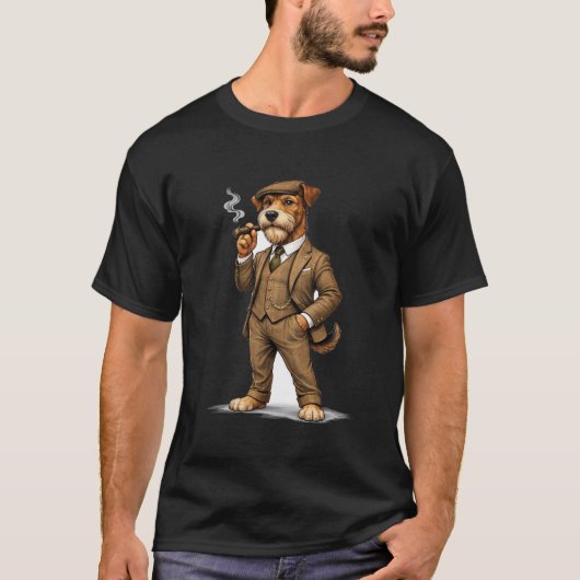 Dapper Gentleman Dog T-Shirt (Vorderseite)