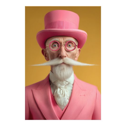 Dapper Gentleman in Pink Fotodruck (Vorne)