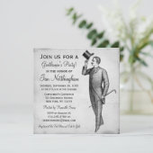Dapper Gentlemen's Party Einladungen (Stehend Vorderseite)