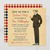 Dapper Gentlemen's Party Einladungen (Vorne/Hinten)