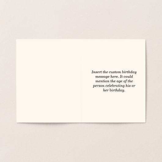 Dapper Gold Foil "GLÜCKLICH GEBURTSTAG!" Karte (Innenseite)