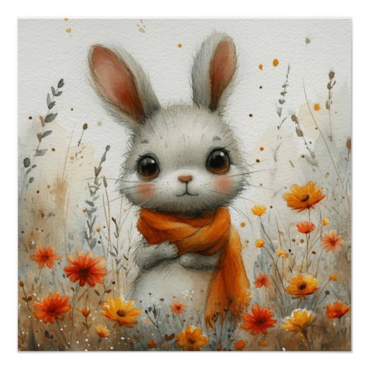 Dapper Hare: Ein bisschen Whimsy Bunny Poster (Vorderseite)