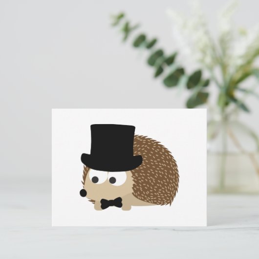Dapper Igel Postkarte (Stehend Vorderseite)