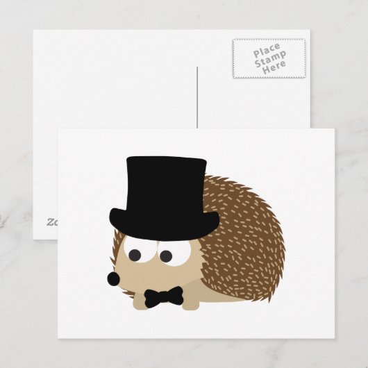 Dapper Igel Postkarte (Vorne/Hinten)