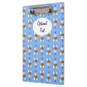 Dapper Kawaii Weißer Kaninchen Klemmbrett (Links)