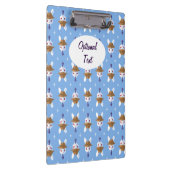 Dapper Kawaii Weißer Kaninchen Klemmbrett (Rechts)