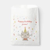 Dapper Kitty Birthday Party Geschenktütchen (Vorderseite)