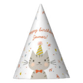 Dapper Kitty Birthday Partyhütchen (Vorderseite)