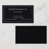 Dapper, konservative Visitenkarte (Vorne/Hinten)