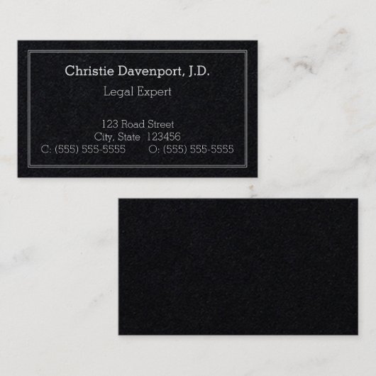 Dapper, konservative Visitenkarte (Vorne/Hinten)