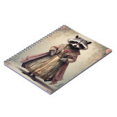 "Dapper Little Raccoon" Vintage Spiral Notebook Notizblock (Linke Seite)