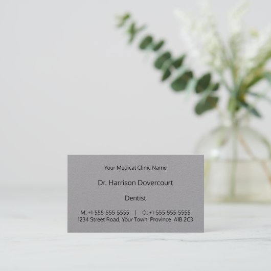 Dapper Medical Beruflich Business Card Visitenkarte (Stehend Vorderseite)