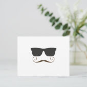 Dapper Mustache Postkarte (Stehend Vorderseite)