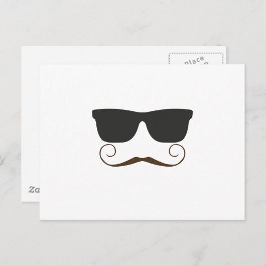 Dapper Mustache Postkarte (Vorne/Hinten)