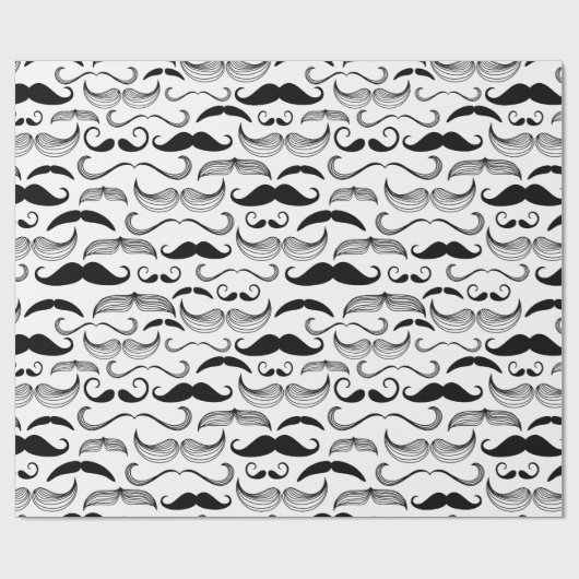 Dapper Mustaches Wrapping Paper Geschenkpapier (Flach)