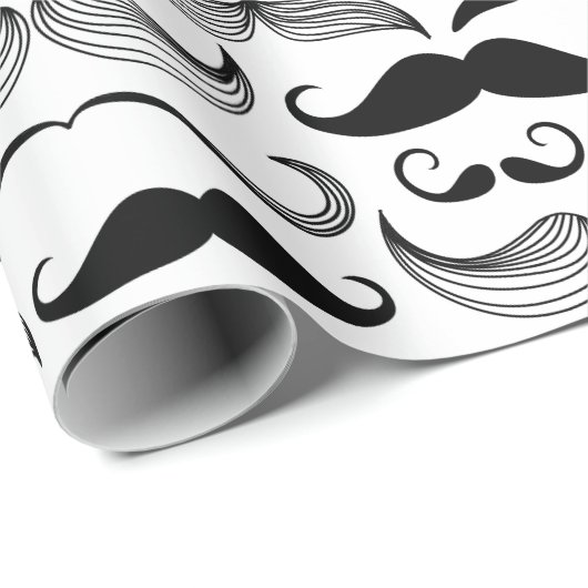 Dapper Mustaches Wrapping Paper Geschenkpapier (Rolleneckpunkt)