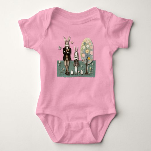 Dapper Oaster Baby Body Anzug Strampler (Vorderseite)