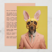 Dapper Oaster Bunny Dog Einladung (Vorne/Hinten)
