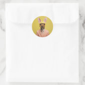 Dapper Oaster Bunny Dog Runder Aufkleber (Tasche)
