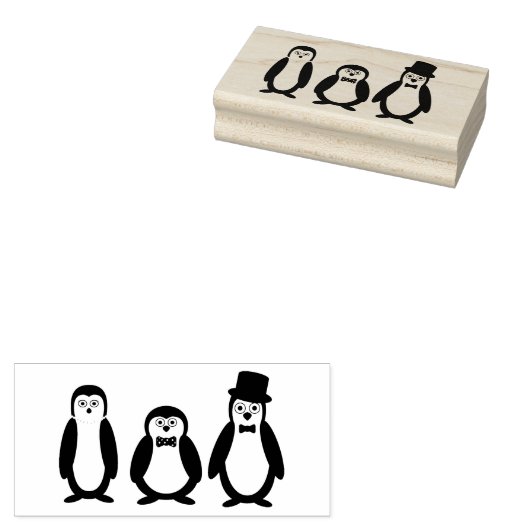 Dapper Penguins Gummistempel (Stempel)