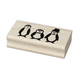 Dapper Penguins Gummistempel