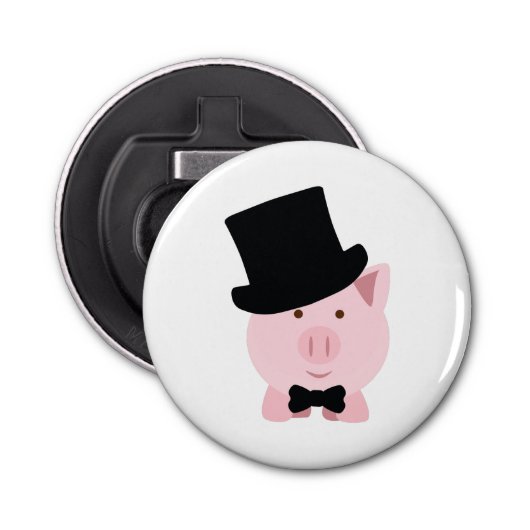 Dapper Pig Flaschenöffner (Vorderseite)