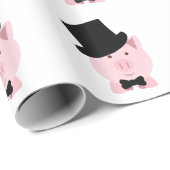 Dapper Pig Geschenkpapier (Rolleneckpunkt)