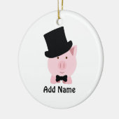 Dapper Pig Keramikornament (Links)