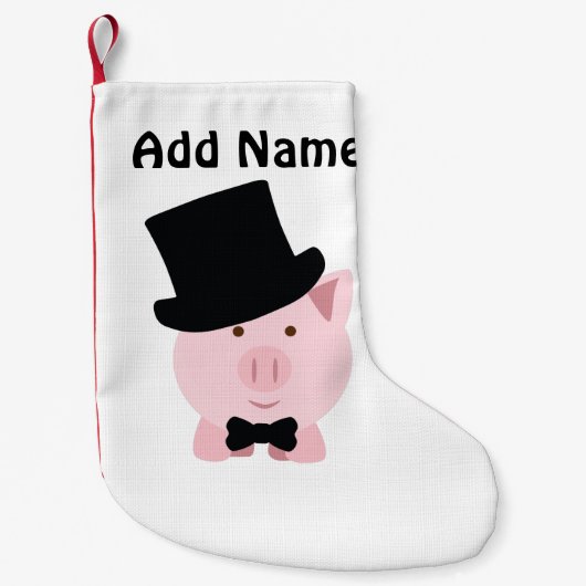 Dapper Pig Kleiner Weihnachtsstrumpf (Vorderseite)