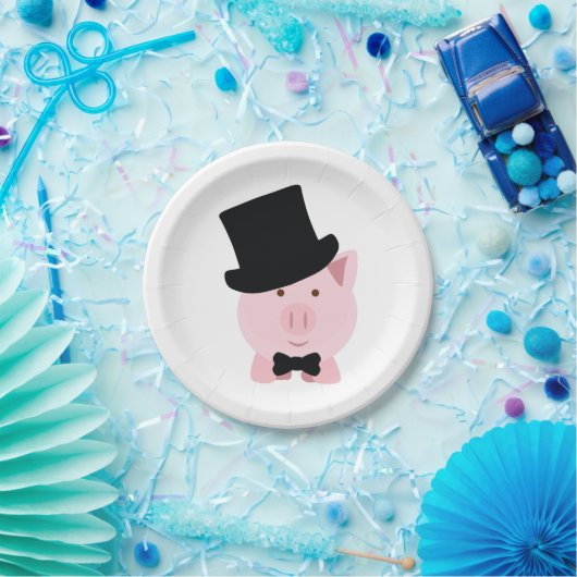 Dapper Pig Pappteller (Party)