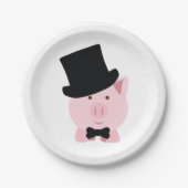 Dapper Pig Pappteller (Vorderseite)