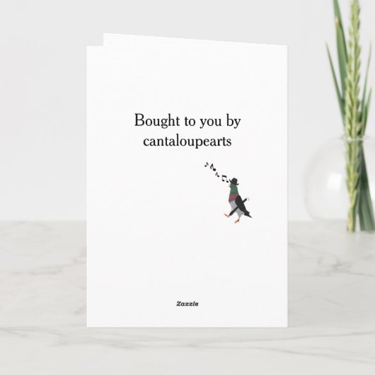 Dapper Pigeon Editable Vatertag Karte (Rückseite)