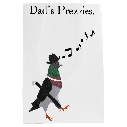 Dapper Pigeon  Mittlere Geschenktüte (Vorderseite)