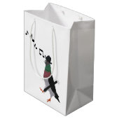 Dapper Pigeon  Mittlere Geschenktüte (Rückseite Schrägansicht)