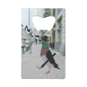 Dapper Pigeon Über Stadt Funny Geldbeutel Flaschenöffner (Rückseite)