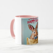Dapper Pocket Bunny mit Bow Krawatte Tasse (Vorderseite Links)