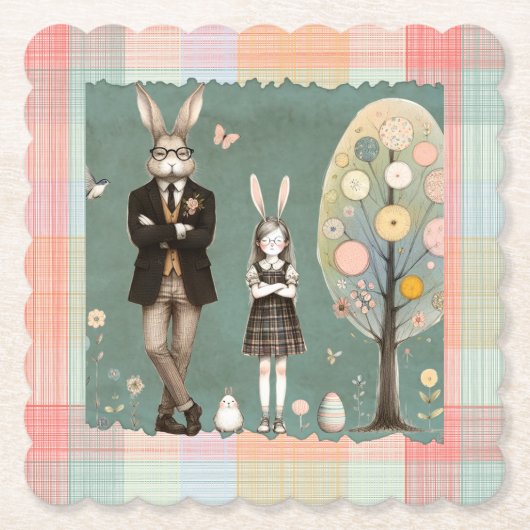 Dapper Rabbit Untersetzer (Vorderseite)