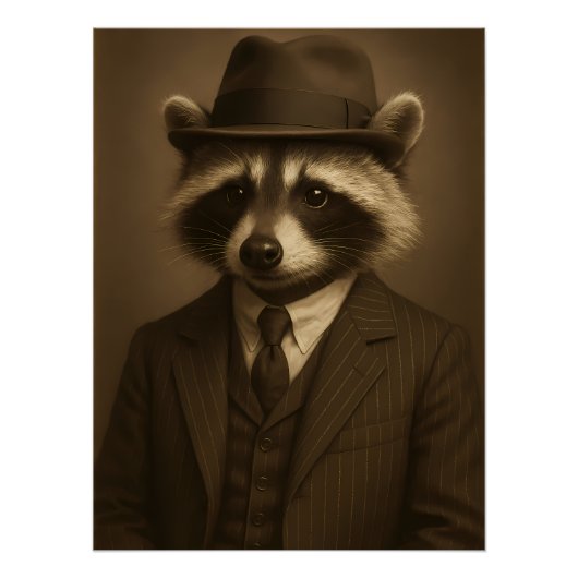 Dapper Raccoon Poster (Vorderseite)