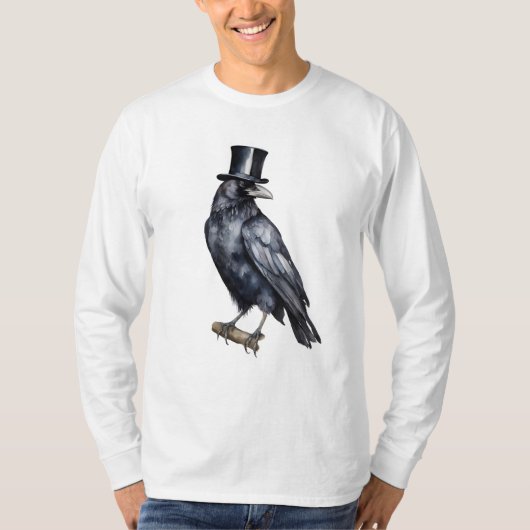 Dapper Raven in Bloom T-Shirt (Vorderseite)