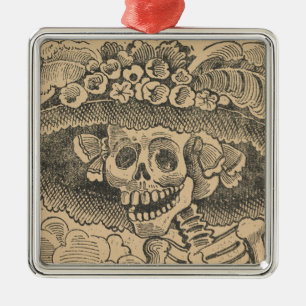 Dapper Skeleton (Calavera Catrina) (Eleganter Schä Ornament Aus Metall