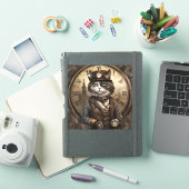 Dapper Steampunk Calico Cat Aufkleber (iPad Hülle)