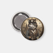 Dapper Steampunk Calico Cat Magnet (Vorderseite/Rückseite)