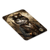 Dapper Steampunk Calico Cat Magnet (Rechte Seite)