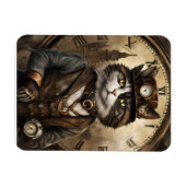Dapper Steampunk Calico Cat Magnet (Horizontal)