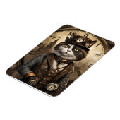 Dapper Steampunk Calico Cat Magnet (Linke Seite)