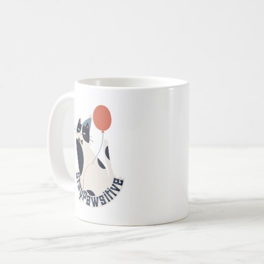 Dapper Tuxedo Cat Celebration Coffee & Tea Mug Kaffeetasse (Vorderseite Links)